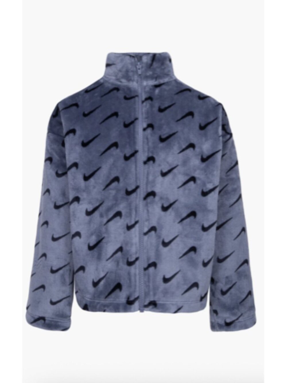NWT Nike Kids' Swoosh Plush Fleece Jacket Smoke Grey
